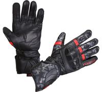 Modeka Valyant Pro Guanti da moto, nero/rosso, Taglia 8
