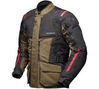 Modeka Varus impermeabile Moto Tessile Giacca, marrone/nero, Taglia XXL
