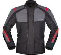 Modeka Varus impermeabile Moto Tessile Giacca, nero/grigio scuro, Taglia L