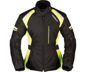 Modeka Violetta, giacca tessile donna impermeabile 36 female Nero/Giallo Fluo