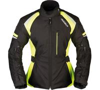 Modeka Violetta Giacca tessile moto da donna, nero/neon, Taglia 42