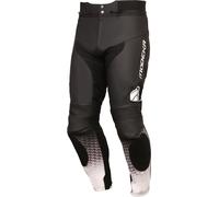 Modeka Yron Pantaloni in pelle da moto, nero-bianco, taglia 48 per maschi