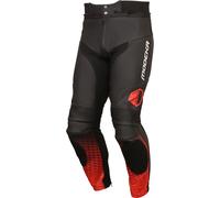 Modeka Yron Pantaloni in pelle da moto, nero-rosso, taglia 50 per maschi