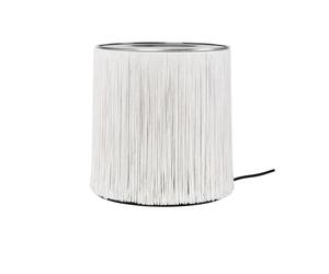 Model 597 Lampada da Tavolo Alluminio Lucido/Frange Crema
