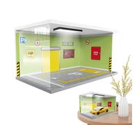 Model Car Garage, Parking Lot Car, 10.63x5.91x5.12 Inches, Parking Display Stand, Diecast Organizer, Collectible Vehicle Storage for Bedroom and Living Room (Multicolor)