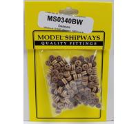 Model Expo MS0340BW - (DEADEYES) BIGOTTE IN NOCE - 3/16" (5mm) - 150 pcs