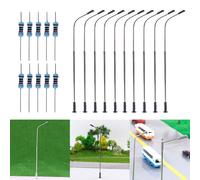 Model Railway Street Lampada Rame for Ferrovia Luce LED Poli Modello Trains