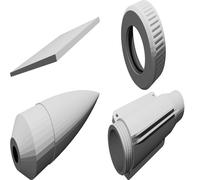 Model Rocket Body Kit Compatible with 30.4mm Wrapping Paper Tube Base