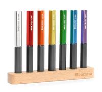 Model Scriber, set di 7 pezzi di utensili per incidere con lame in acciaio al tungsteno da 0,075/0,1/0,125/0,15/0,2/0,3/0,5mm, con supporto in legno per modellismo hobbistico,modelli in plastica