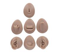 Modèle Partie Du Corps Silicone Souple, Modèle D'entraînement Au Piercing Simulation D'oreille, D'œil, Nez, Bouche Et Langue En Silicone, Modèle Nombril Pour Les Perceurs Novices (Colore della pelle