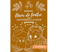 Modèles de décors de fenêtre avec marqueurs à la craie: Automne
