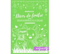 Modèles de décors de fenêtre avec marqueurs à la craie: Pâques