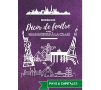 Modèles de décors de fenêtre avec marqueurs à la craie: Pays & Capitales