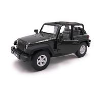 Modellauto WELLY Jeep Wrangler Rubicon Verde Cabrio Scala 1:34