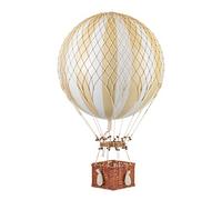 Modelli autentici, Jules Verne, mongolfiera, realizzato in vero e proprio cestino in tessuto, decorazione da appendere