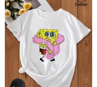 Modelli classici di SpongeBob SquarePants in co-branding|Moe rosa appiccicoso uccide SpongeBob SquarePants che tiene in mano un soffice moe rosa, tessuti di cotone traspiranti e non soffocanti, "diver