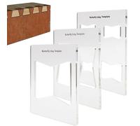 Modelli Da Falegnameria - 3 Pezzi 15,3 x 15,3 cm Strumento in Acrilico a Farfalla - Modelli per Tavole da Taglio | Per Ristrutturazione Casa Arte Fai da Te Uffici Esterno Interno Magazzino