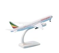 Modelli di Aerei Replica 20 cm Modello in Metallo pressofuso di Aeroplano Scala 1/400 per Modello di Aereo passeggeri della Compagnia etiope per Modello di Aereo in Miniatura Boeing 777
