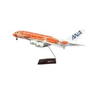 Modelli di Aerei Replica Modello pressofuso di Aerei in Scala 1/160 45 cm per Collezione di Modelli di Aerei passeggeri ANA Orange Turtle A380 Modello di Aereo in Miniatura (con Luce)