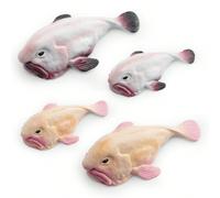Modelli di animali sottomarini cognitivi per bambini, pesci a goccia d'acqua realistici, pesci tristi, statuette di pesci palla 4102 Blobfish (Grande),4105 Blobfish (piccolo),4103 Blobfish (Grande)Clo