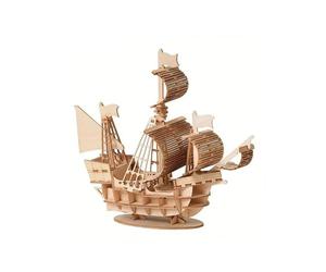 Modelli di barche in legno, puzzle in legno per lo sviluppo cognitivo di bambini, puzzle 3D, modellini in legno, giocattoli e regali, adatti per bambini, ragazzi e adulti.
