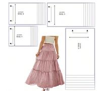 Modelli di cartamodelli per gonna lunga, disponibili in più taglie, modelli di base per capi di abbigliamento femminile in scala 1:1, modelli di cucito per principianti e modelli di cucito, modelli pe