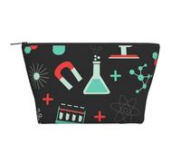 Modelli di chimica e scienza verdi, Borsa da toilette Borsa per trucco Borsa per cosmetici Borsa da toilette da viaggio portatile