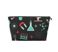 Modelli di chimica e scienza verdi, Borsa da toilette Borsa per trucco Borsa per cosmetici Borsa da toilette da viaggio portatile