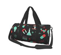 Modelli di chimica e scienza verdi, Borsone da viaggio di grande capacità Borsa rotonda Borsa da viaggio sportiva Borsa da viaggio Borsa da fitness