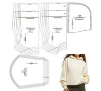 Modelli di cucito per felpe oversize di varie taglie, modelli di base per capi da donna in scala 1:1, modelli di cucito per principianti e modelli di cucito, modelli per la realizzazione di abbigliame