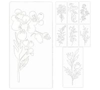 Modelli di fiori per dipingere e 8 pezzi stencil da disegno lavabili con | Set di modelli da disegno da utilizzare su pavimenti in legno tela porte di carta mobili e