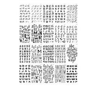 Modelli di lettere, modelli alfanumerici, modelli di diario, piccoli scrapbooking - per scrapbooking, pittura, educazione e disegno