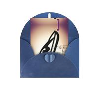 Modelli di note musicali stampa biglietti con buste, fibbia verticale d'amore vuota carta perla imballaggio auguri di festa