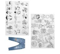 Modelli di ricamo solubili in acqua - Modelli di trasferimento del ricamo Carta da ricamo solubile - Modelli di ricamo a mano, forniture di carta per cotone, lino, seta, principianti