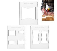 Modelli di router per la lavorazione del legno, modello di router Kit modello router, 3x modello acrilico trasparente, Misurazioni contrassegnate trasparenti per migliorare gli album rec