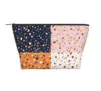 Modelli di terrazzo vettoriale senza soluzione di continuità, Borsa da toilette Borsa per trucco Borsa per cosmetici Borsa da toilette da viaggio portatile