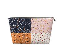 Modelli di terrazzo vettoriale senza soluzione di continuità, Borsa per il trucco Borsa per cosmetici Borsa da toilette da viaggio portatile Borsa da toilette