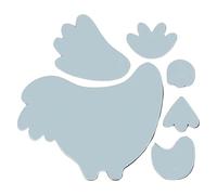 Modelli di trapunta in acrilico, modelli di trapuntatura, modelli di coperchio per pollo, stencil riutilizzabile per attività familiari per principianti.