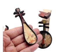 Modelli Di Tromba In Miniatura Placcati In Oro Modelli Di Mobili In Miniatura Degli Antichi Pipa Guzheng E Guqin(3/4)
