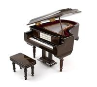 Modelli Di Tromba In Miniatura Placcati In Oro Modello Di Pianoforte A Coda In Legno In Miniatura Con Panca Accessori E Decorazioni Per Strumenti Musicali(C)