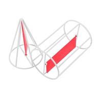 Modelli Geometrici Cilindro e Cono in Metallo con Dischi Rotanti | Rapporto di Volume tra Base e Altezza Uguali, Supporto per Lezione Scolastica e Studio Domestico