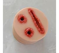 Modelli Per La Cura Delle Ferite, 2 Fori + 1 Lacerazione Modello Di Ferita, Modello Per L'addestramento All'uso Del Laccio Emostatico, Addestramento Al Controllo Delle Emorragie, Esercizi Di Sutura