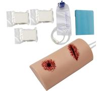 Modelli per la Cura delle ferite da Trauma, Kit per l'addestramento alla medicazione delle ferite e al Laccio emostatico, Esercizi di sutura per Il Controllo delle emorragie, Materiale in Silicone, c