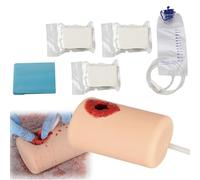 Modelli per la Cura delle ferite, Modello di emostasi simulata delle ferite, con Garza di Compressione, tampone Impermeabile e Sacca per infusione, Imbottitura per ferite e Trainer per Laccio emostat