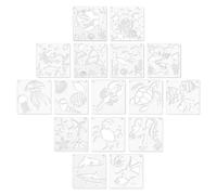 Modelli per pittura a tema animali marini, stencil per dipingere il legno, riutilizzabili, stencil per pittura a spruzzo con animali marini, per pavimenti, pareti, piastrelle, mobili
