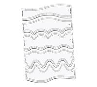 Modelli per quilting di righelli ondulati da 5 pezzi per righelli per