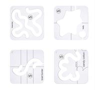 Modelli per quilting professionali 4 stencil per righello in acrilico trasparente Freemotion per cucire patchwork set macchine da cucire