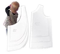 Modelli per trapuntatura: righelli da cucito, guida ai modelli di vestiti riutilizzabili, riduzione degli sprechi di tessuto | Modello di gilet resistente per indumenti per bambini, misurazione, tagli