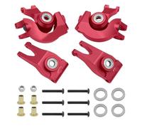 Modelli RC Per Arrma Per Senton Per Granite Per Typhon Per BigRock Per Vorteks Blocco Sterzo Anteriore 1/10 Caster Mozzo Posteriore Con Cuscinetti A Sfera Parti Ricambio Camion Rc(Red)