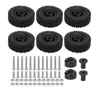 Modelli RC Per JJRC Per WPL C14 C24 C34 C44 B14 B24 B16 B36 Per HengLong Per FeiYu Pneumatici E Ruote Per Auto RC Pneumatici In Gomma In Lega Di Alluminio Ruote Accessori(Black)